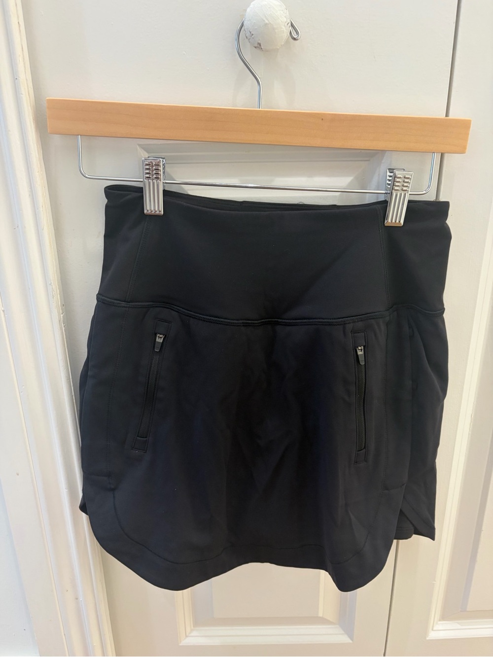 Women's Black Golf Skort with Zipper Pockets